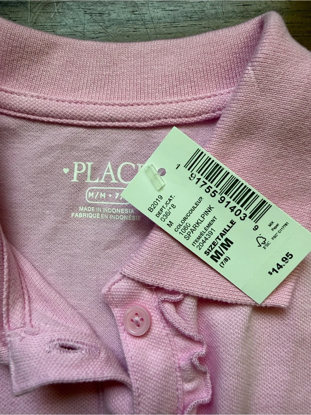 The Children's Place Pink Ruffle-Trim Polo Top - Picture 2 of 2